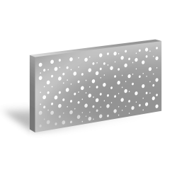3D_Designový plotový panel Hliník s perforací GRAF 003 Bubliny – 1900×900_mm